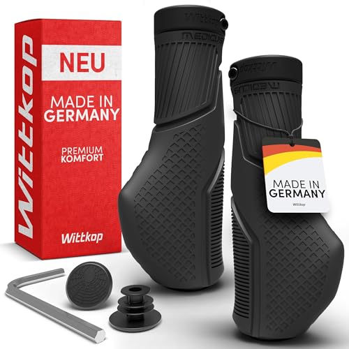 Wittkop Bike Grips with Innovative 3-Zone Design Made in Germany I Ergonomic Design with Non-Slip, Comfort, and EFC Zones for Optimized Grip & Comfort I Bike Grips Handlebar - Image 1