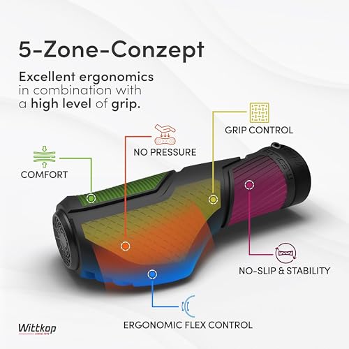 Wittkop Bike Grips with Innovative 3-Zone Design Made in Germany I Ergonomic Design with Non-Slip, Comfort, and EFC Zones for Optimized Grip & Comfort I Bike Grips Handlebar - Image 3