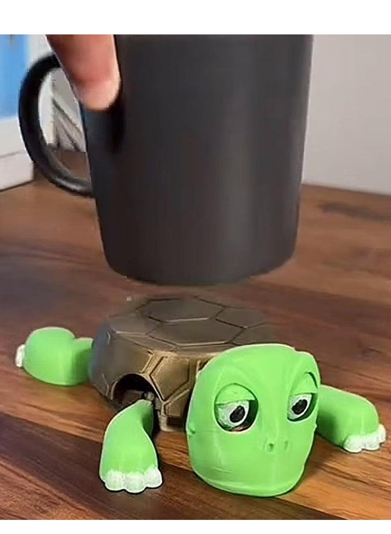 Interactive Turtle Coaster, eye-catching table accessory that moves when a cup is placed on it. - Image 1
