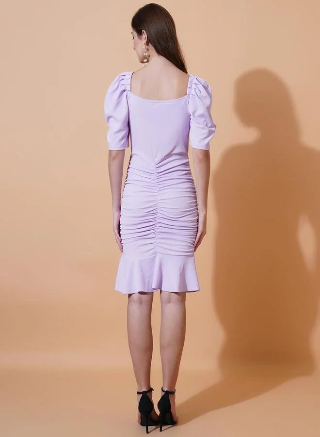 U&F Ruch Detail Midi Dress