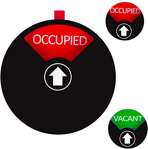 Kichwit Privacy Sign for Office, Home, Restroom, Conference, Tells Whether Rooms are Vacant or Occupied, 5 Inch, Black - Image 2