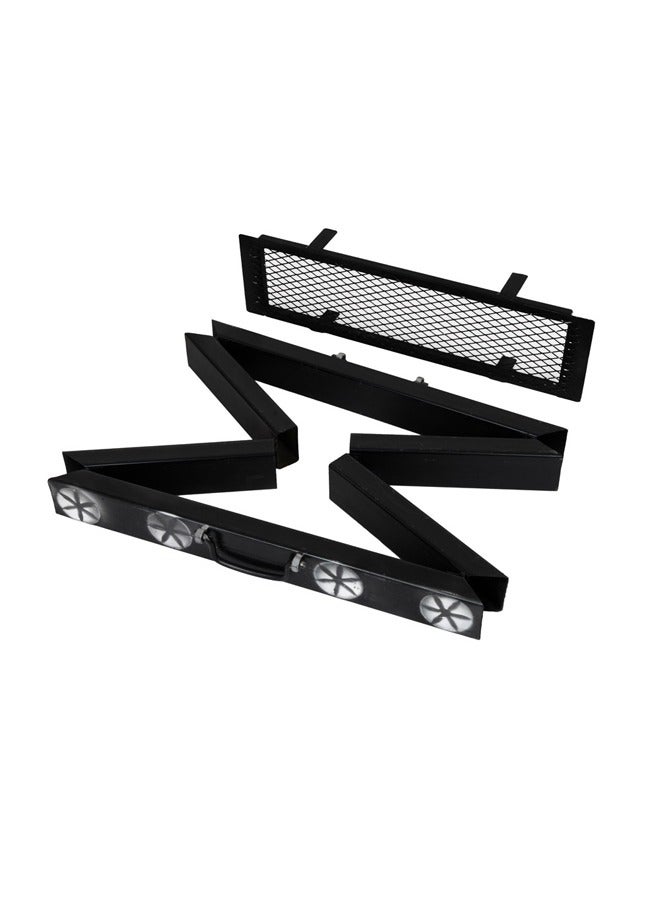 السنيدي منقل فحم للرحلات، موقد فحم، اسود، مقاس 80*80 سم - Image 3