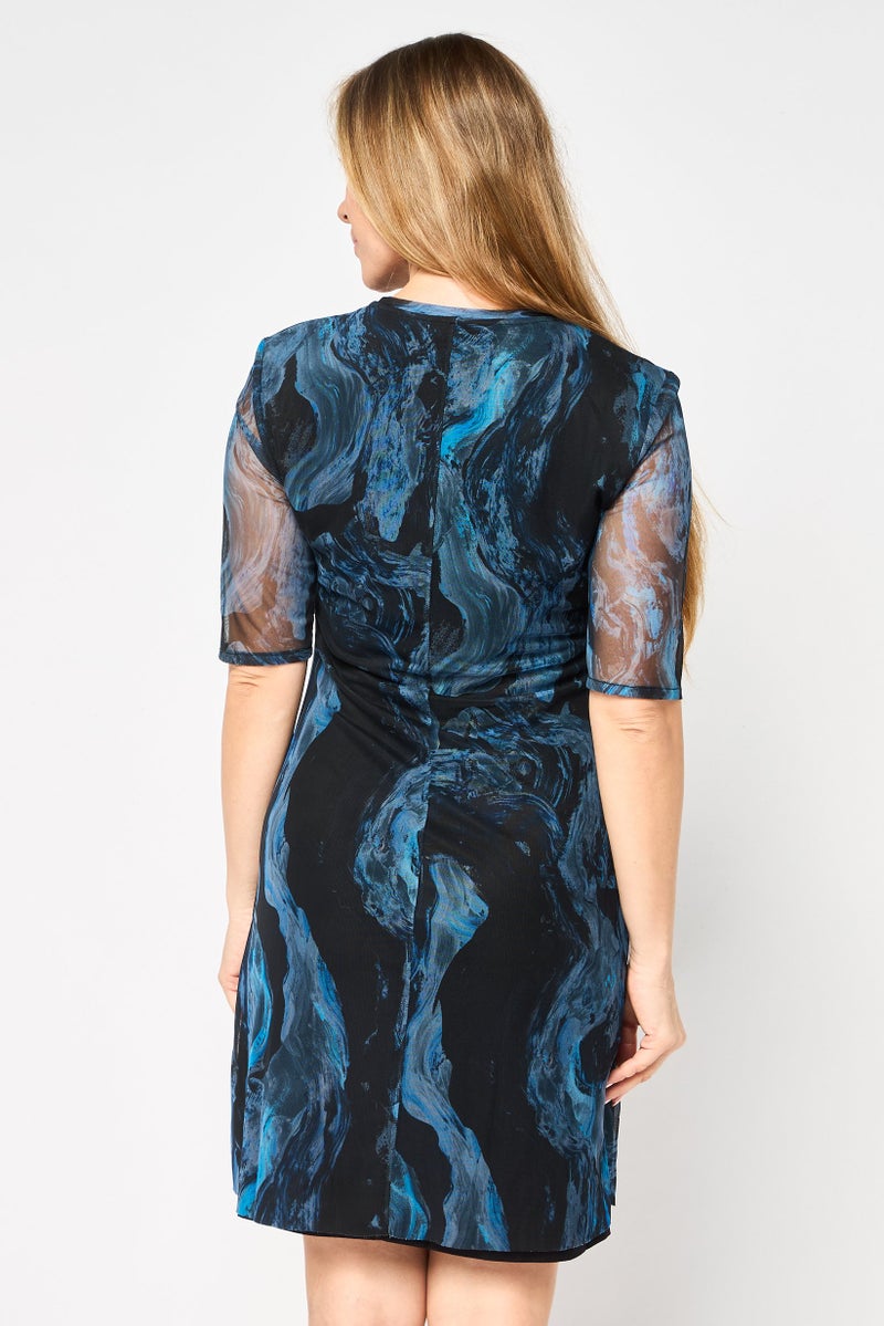 DESIGUAL Women Abstract Print Mini Dress, Multicolor - Image 4