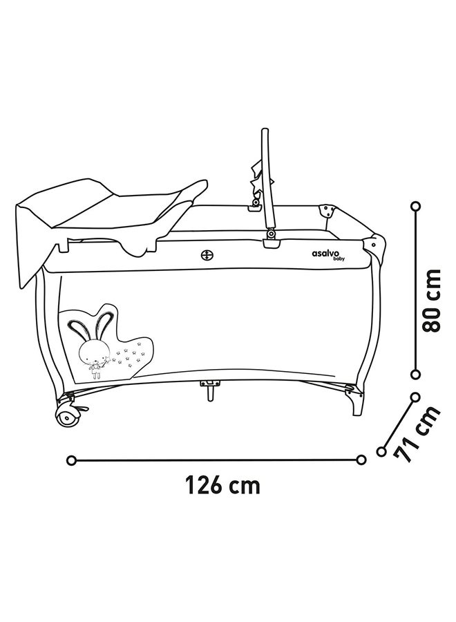asalvo Baby Amsterdam Complet Travel Cot - Image 3