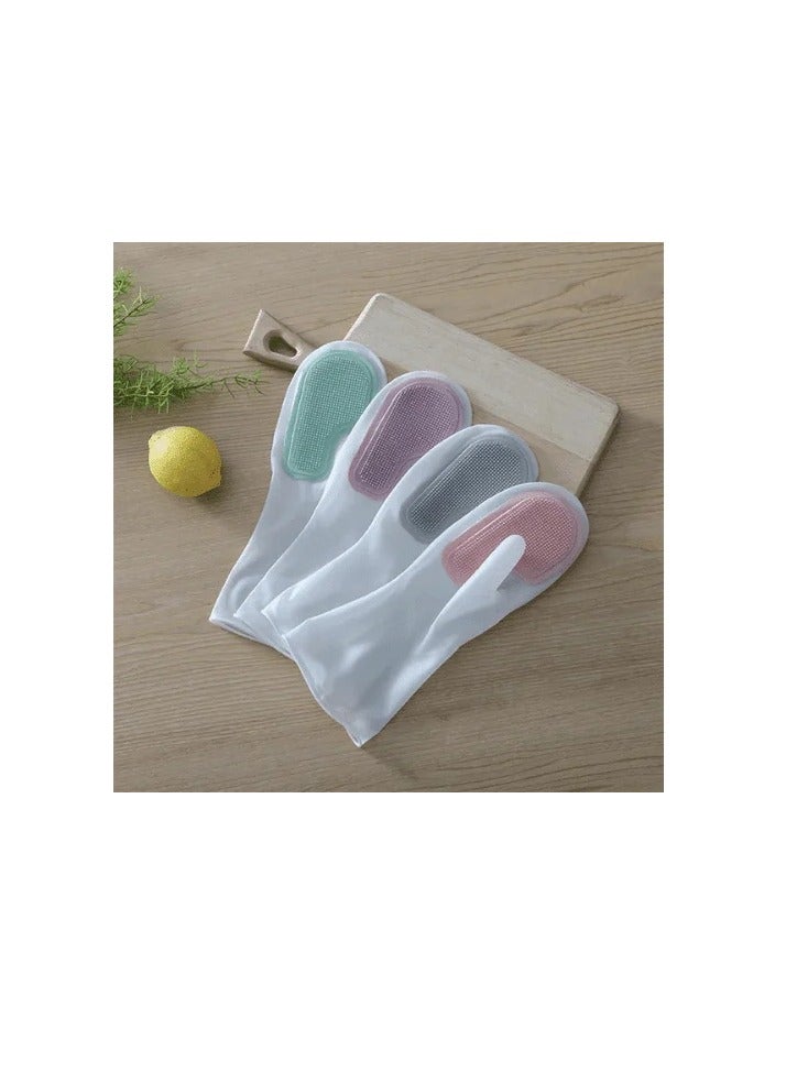 Silicone kitchen gloves with built-in dishwashing brush – a product that combines protection and effective cleaning in one  - Image 1