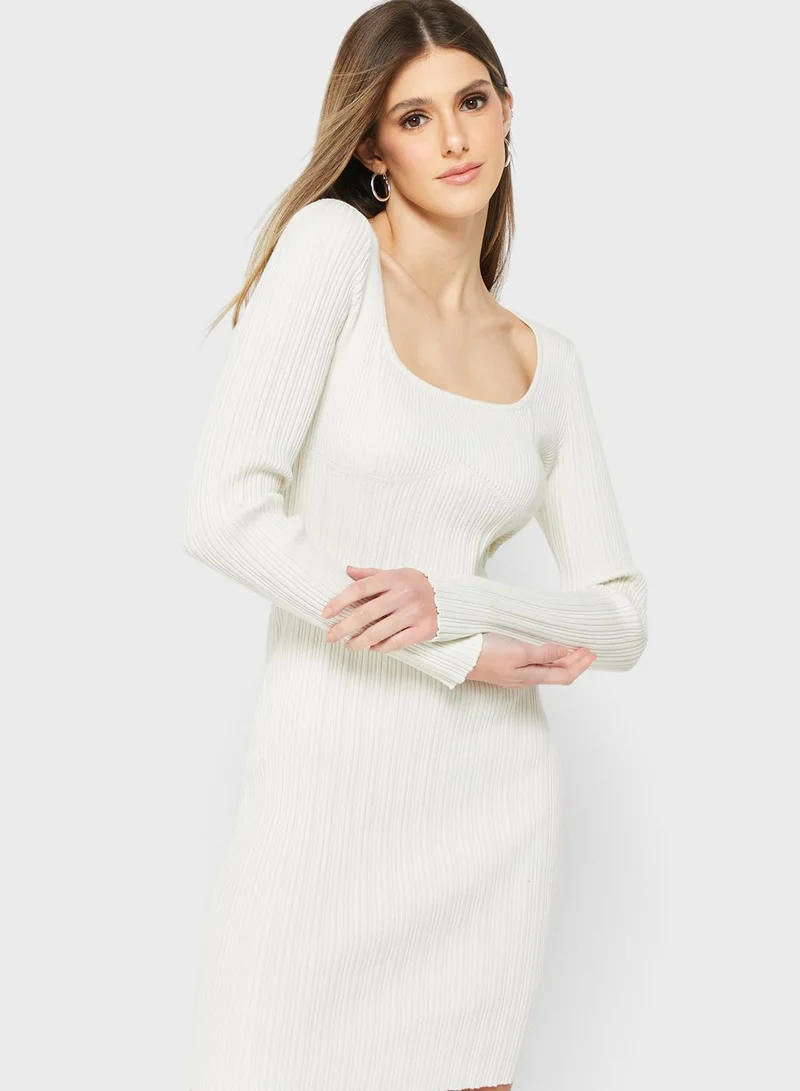 Calvin Klein Jeans Square Neck Knitted Dress