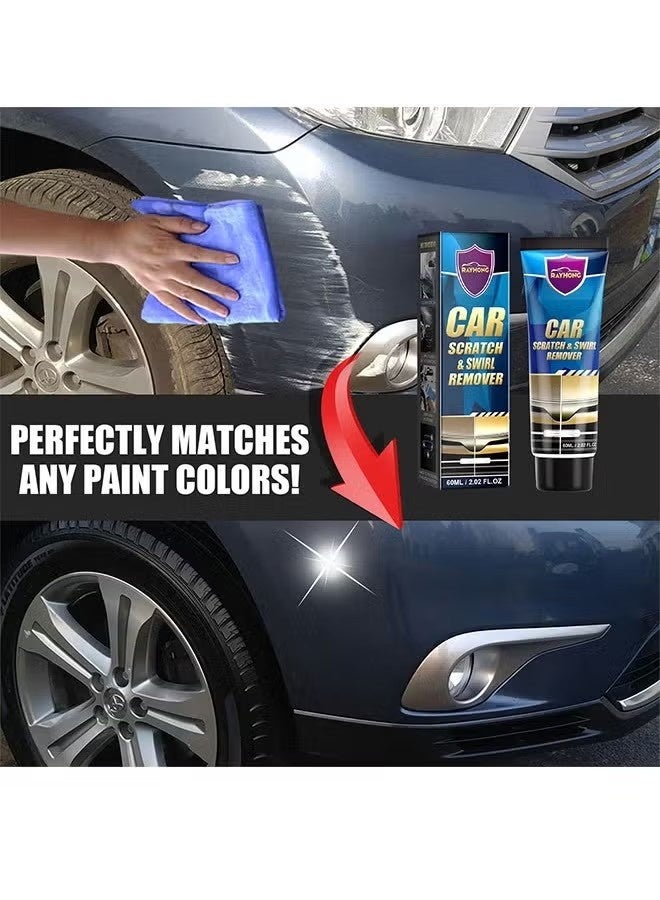 RAYHONG Car Scratch And Swirl Remover With Sponge, Car Scratch Repair Polish Remover For Deep Scratches, 60ML - Image 4