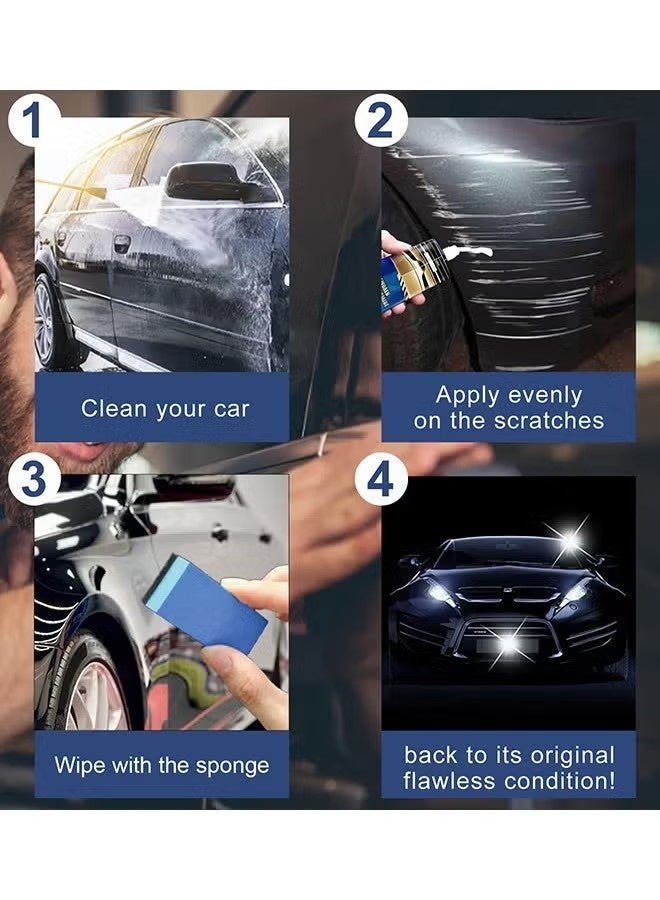 RAYHONG Car Scratch And Swirl Remover With Sponge, Car Scratch Repair Polish Remover For Deep Scratches, 60ML - Image 5