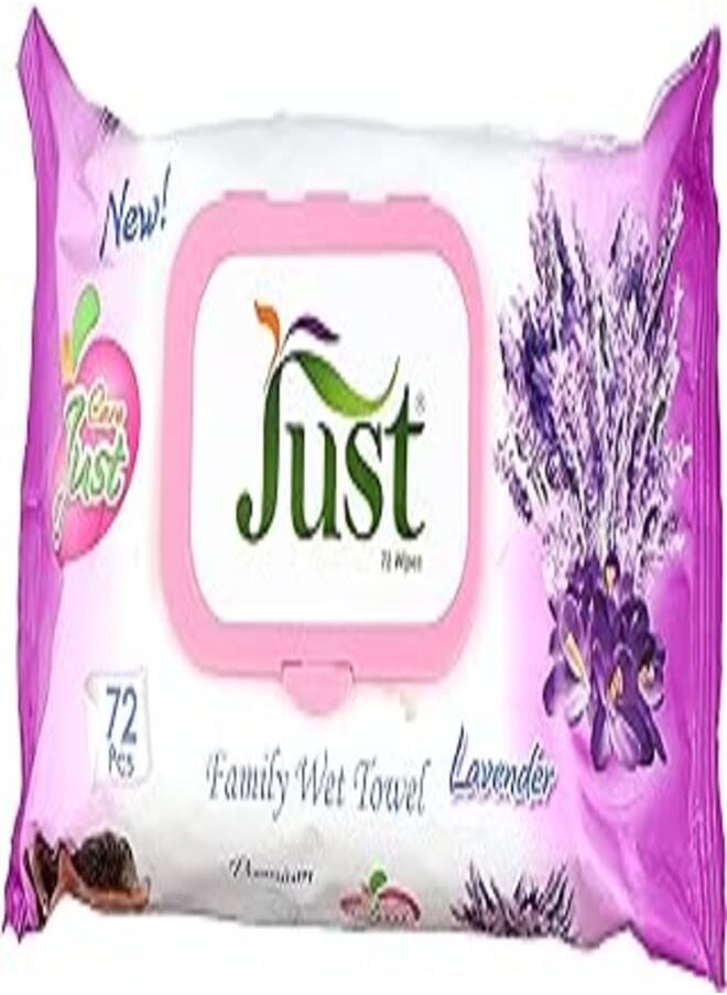 Just Just Care Baby Wet Wipes 72 PCS Lavender 