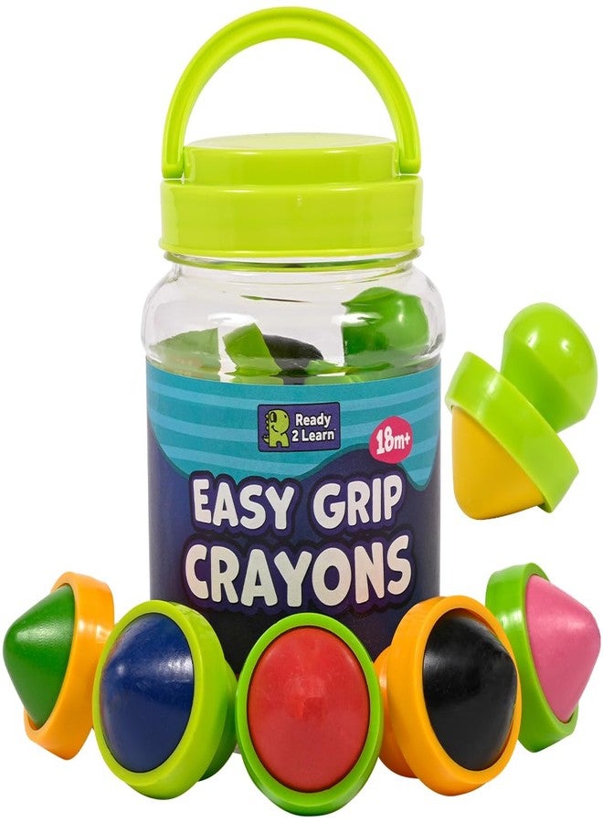 READY 2 LEARN Easy Grip Crayons | Non Toxic | Six Colors | 18m+ | Chunky, Palm-Grasp Toddler Crayons | Easy to Hold | Refills Available - Image 1