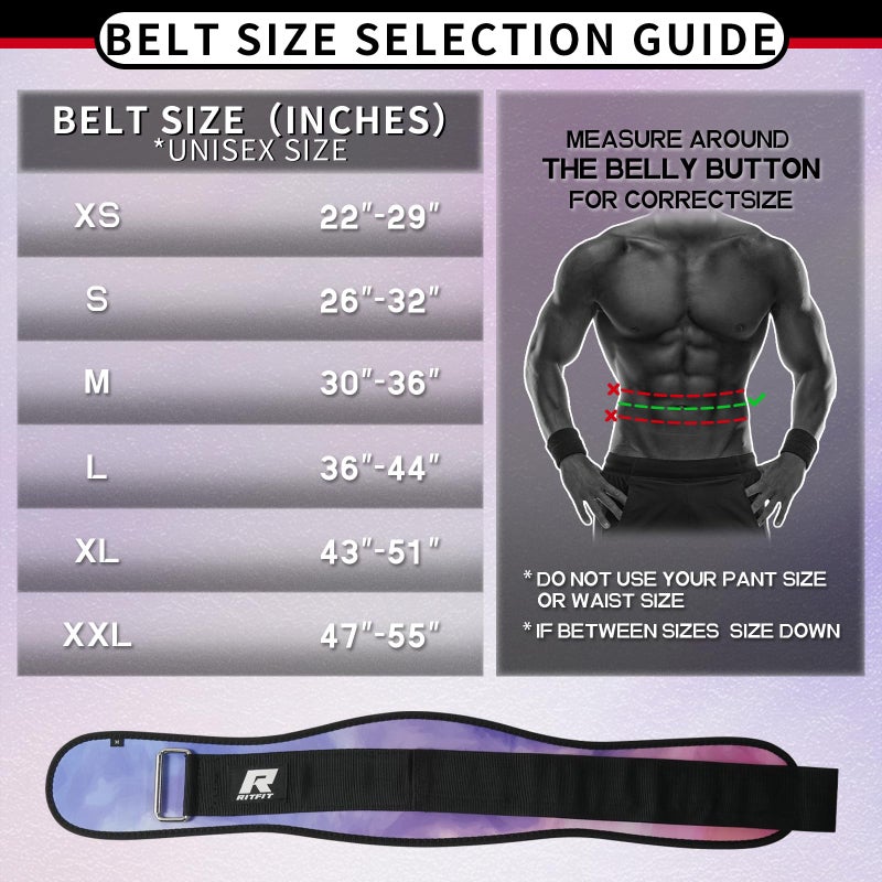 RitFit Weight Lifting Belt for Women- 6-inch Firm & Comfortable Back Support, Best for Workouts at The Gym, Weightlifting or Crossfit. Easily Adjustable, Pink & Red Camo (Galaxy, S(28-32'')) - Image 3