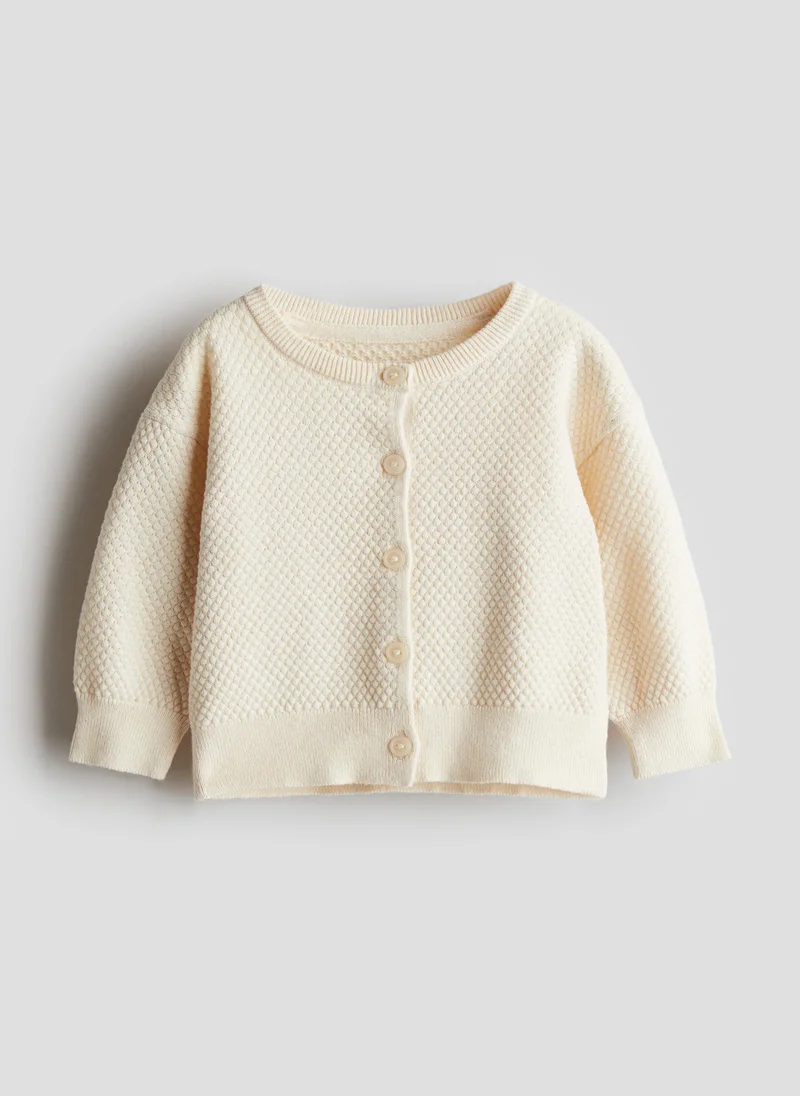 اتش اند ام Pattern-Knitted Cotton Cardigan