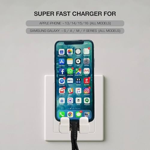 KERATIN محول شاحن سريع KERATIN 25W Type-C، الأول في العالم بتقنية Hold & Charge، متوافق مع جميع أجهزة Android و iOS و USB-C، شاحن PD 25W وحامل مع كابل مضفر Type C إلى C - Image 2