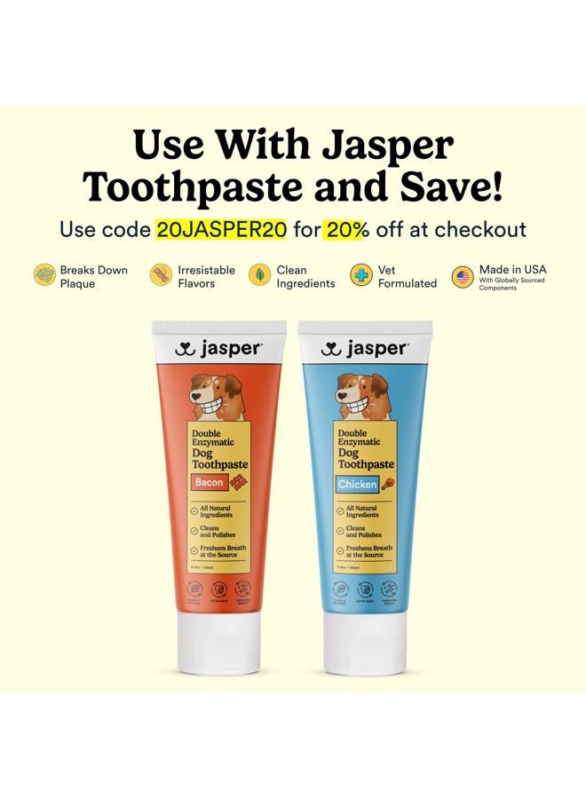 Jasper Dog Toothbrush - 360º Finger Tooth Brush Kit Ergonomic Design, Full Surround Bristles for Easy Teeth Cleaning, Dental Care for Puppies, Cats and Small Pets, 4-Pack Multi-Colored - Image 2