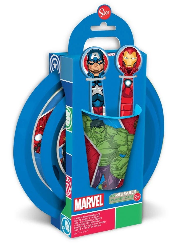 STOR Avengers 5 Piece Plastic Children'S Food Set - Image 3