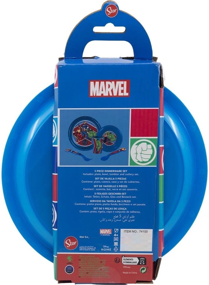 STOR Avengers 5 Piece Plastic Children'S Food Set - Image 2