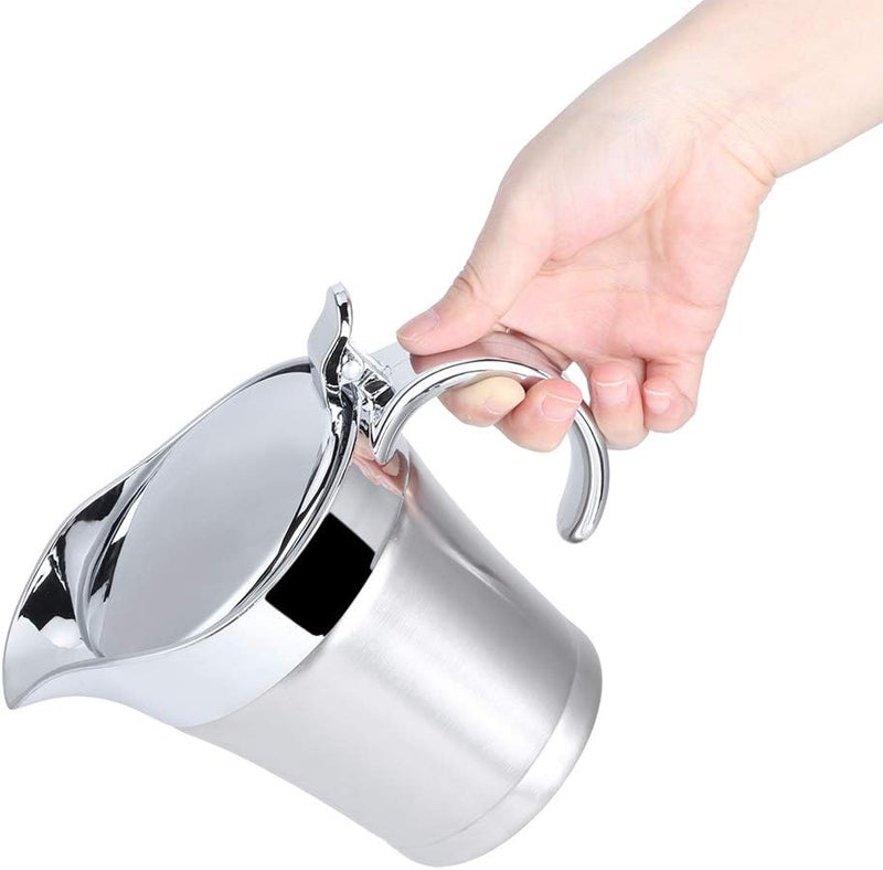 304 Stainless Steel Double Layer Insulation Flavor Pot Sauce Pot Gravy Boat 450ml with Ergonomic Handle for Gravy Salad Dressing Mustard Cream - Image 2