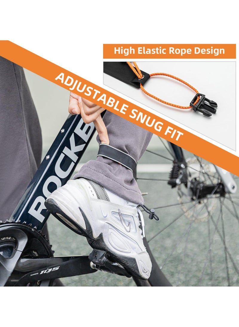 SYOSI Bike Pants Strap, Cycling Reflective Ankle Bands Adjustable Pant, Leg Straps for Biking, Cuff Wrist Ankle Bands Backpack Strap for Running, Walking, Jogging, Strap Safety Cycling (2 PCS)  - Image 2