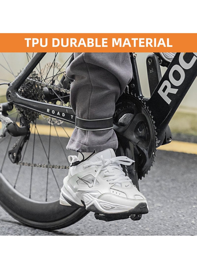 SYOSI Bike Pants Strap, Cycling Reflective Ankle Bands Adjustable Pant, Leg Straps for Biking, Cuff Wrist Ankle Bands Backpack Strap for Running, Walking, Jogging, Strap Safety Cycling (2 PCS)  - Image 3