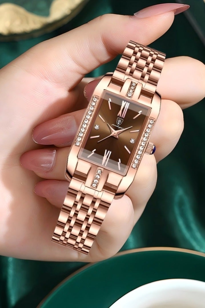 POEDAGAR Women's Stainless Steel Analog Wrist Watch - Image 2