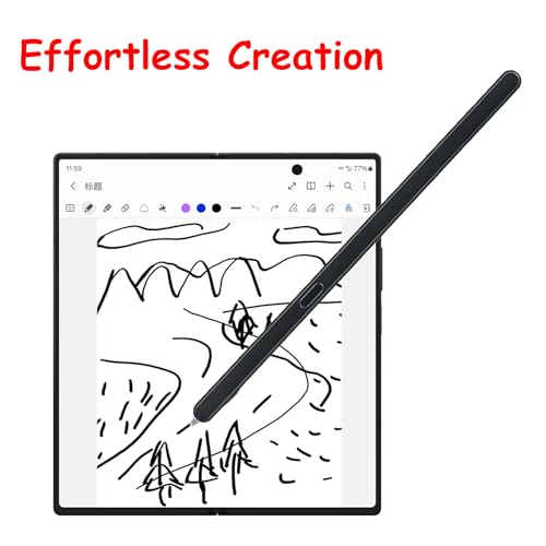 CaoXiong Z Fold 6/5 S Pen Fold Edition for Samsung Galaxy Z Fold6/5 Slim Stylus Pen Galaxy Z Fold 6/5 S Pen Replacement for Samsung Galaxy Fold 6/5 with Nibs +Card Needle(Black) - Image 5