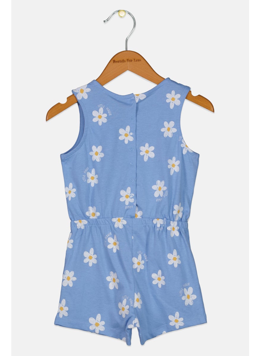 Toddlers Girl Floral Print Sleeveless Rompers, Blue - pzsku/Z120E1F3CCC01880A8138Z/45/_/1737642537/2c64c39c-e5d6-4a30-aa1c-9bfe05699e9c