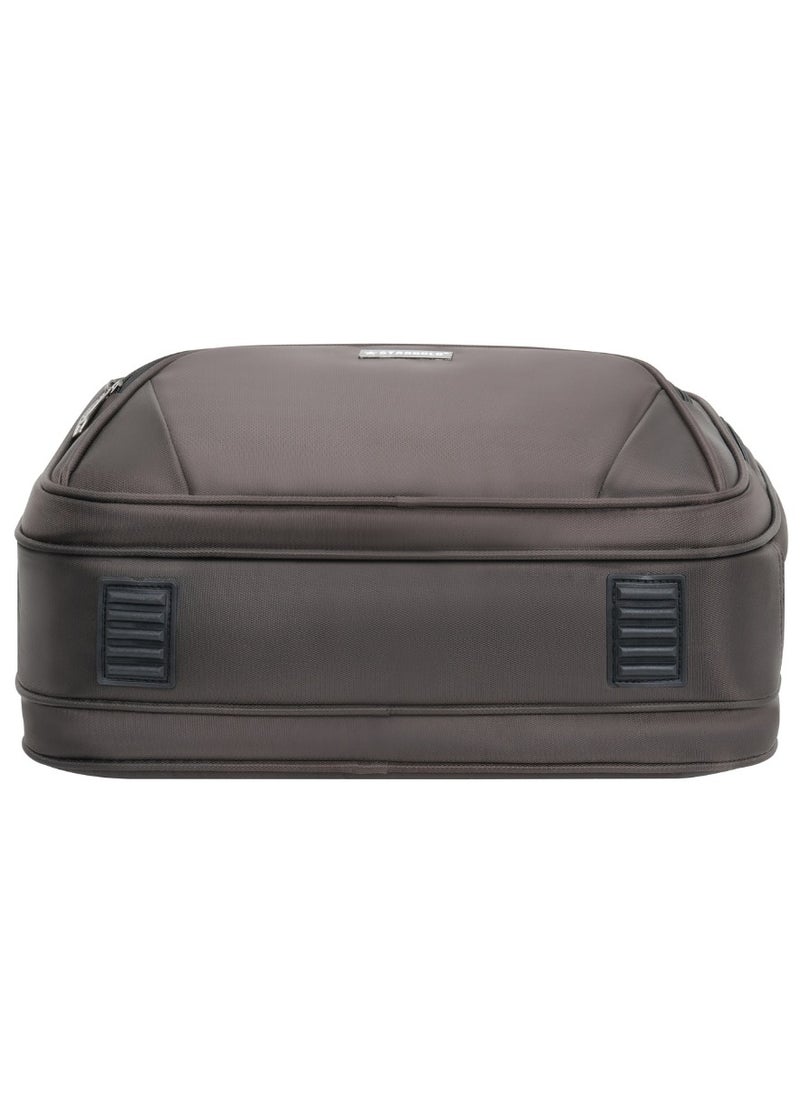 Laptop Bag, Premium 15.6" Business Briefcase With Multiple Compartments, Padded Shoulder Strap, And Water-Resistant Material, Brown