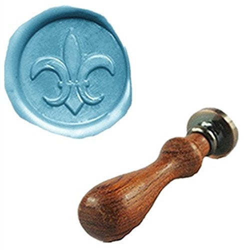 MDLG Vintage Fleurdelis Wax Seal Sealing Stamp Rosewood Handle Set Christmas Invitation Package Sealing Art Wax Seal Stamp Set