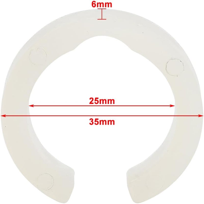 فورد موستانج 1979 2004 مساعدات توجيه رف الترس مسافات مطاط عاجي 6 قطع - Image 5