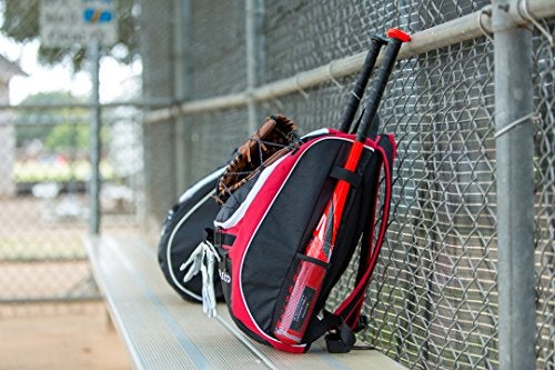 Athletico Baseball Bat Bag - Backpack for Baseball, T-Ball & Softball Equipment & Gear for Youth and Adults | Holds Bat, Helmet, Glove, Shoes | Separate Shoe Compartment, Fence Hook (Black) - Image 5