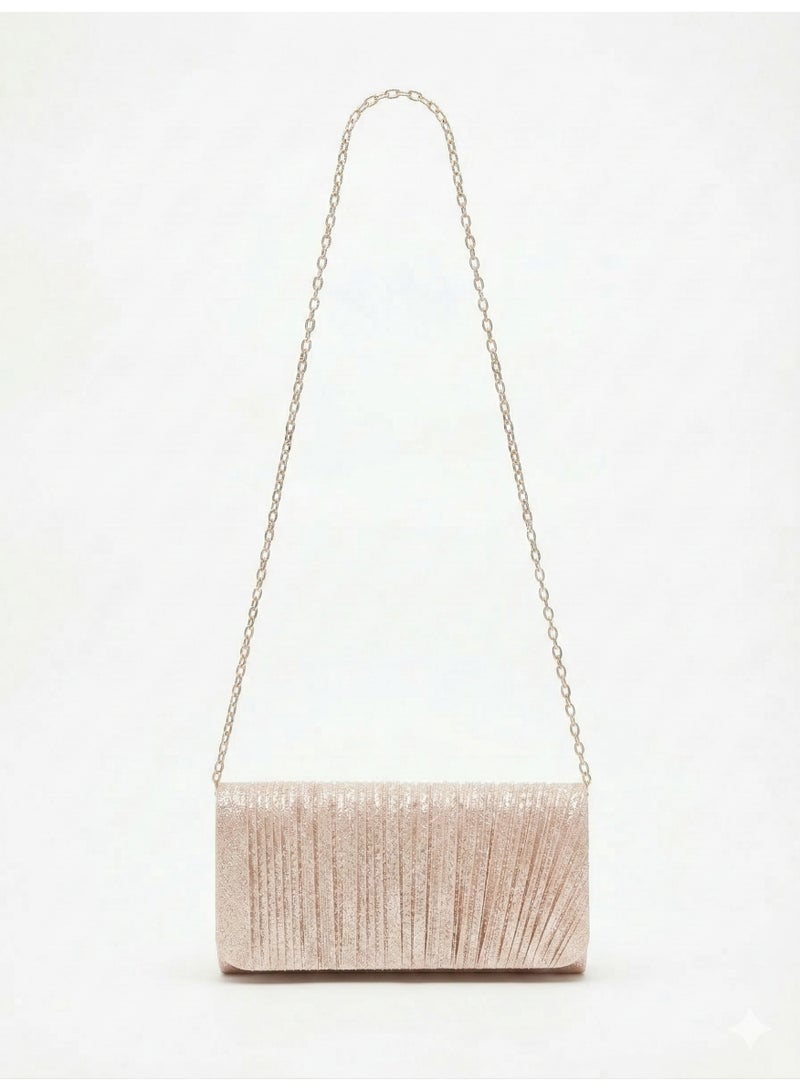 لايف ستيلاش  حقيبة كروس للسهره بتصميم مطوي - نحاسي ZS-10 - Image 2