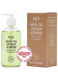 Youth To The People Kale and Green Tea Facial Cleanser - Gentle Vegan Daily Face Wash - Powerful pH Balanced Makeup Remover + Pore Minimizer for All Skin Types (8oz)  - Image 2