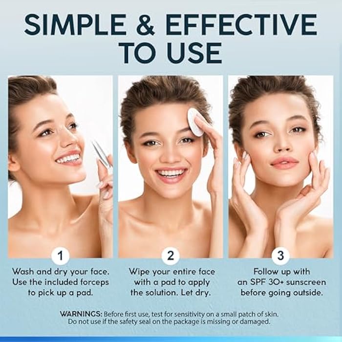 NUVADERMIS 35% Glycolic Acid Peel Pads – Exfoliating Facial Resurfacing for Blackheads, Dark Spots, and Acne – Safe for Sensitive Skin – 60 Double-Sided Pads - Image 5