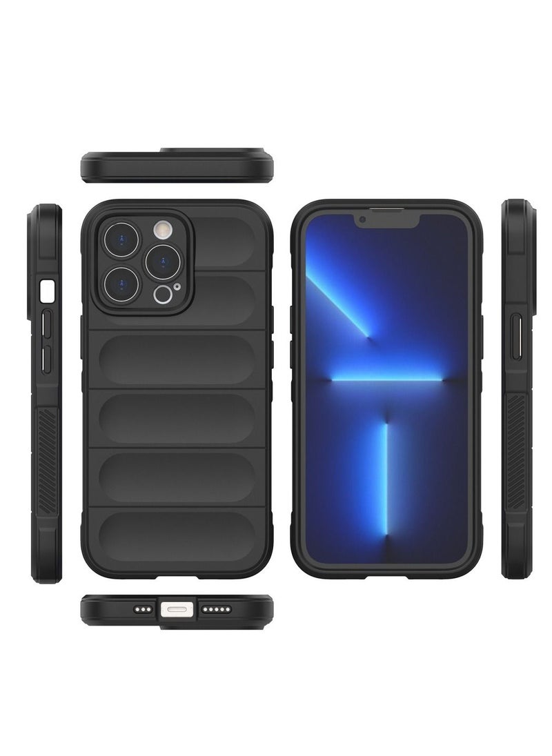 Generic - Magic Shield Tpu Silicone Shockproof Phone Case For Iphone 12 Pro Max (Black) - Image 1