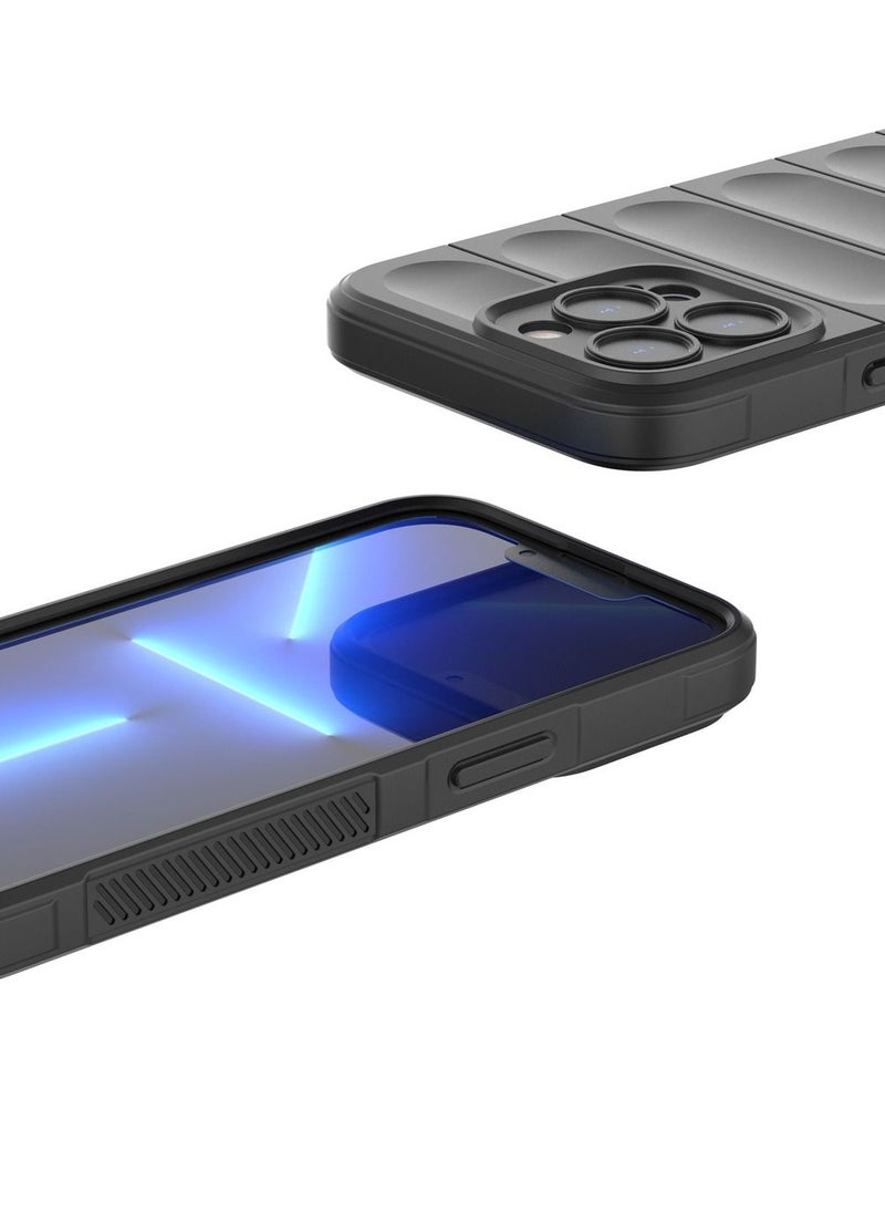 Generic - Magic Shield Tpu Silicone Shockproof Phone Case For Iphone 12 Pro Max (Black) - Image 1