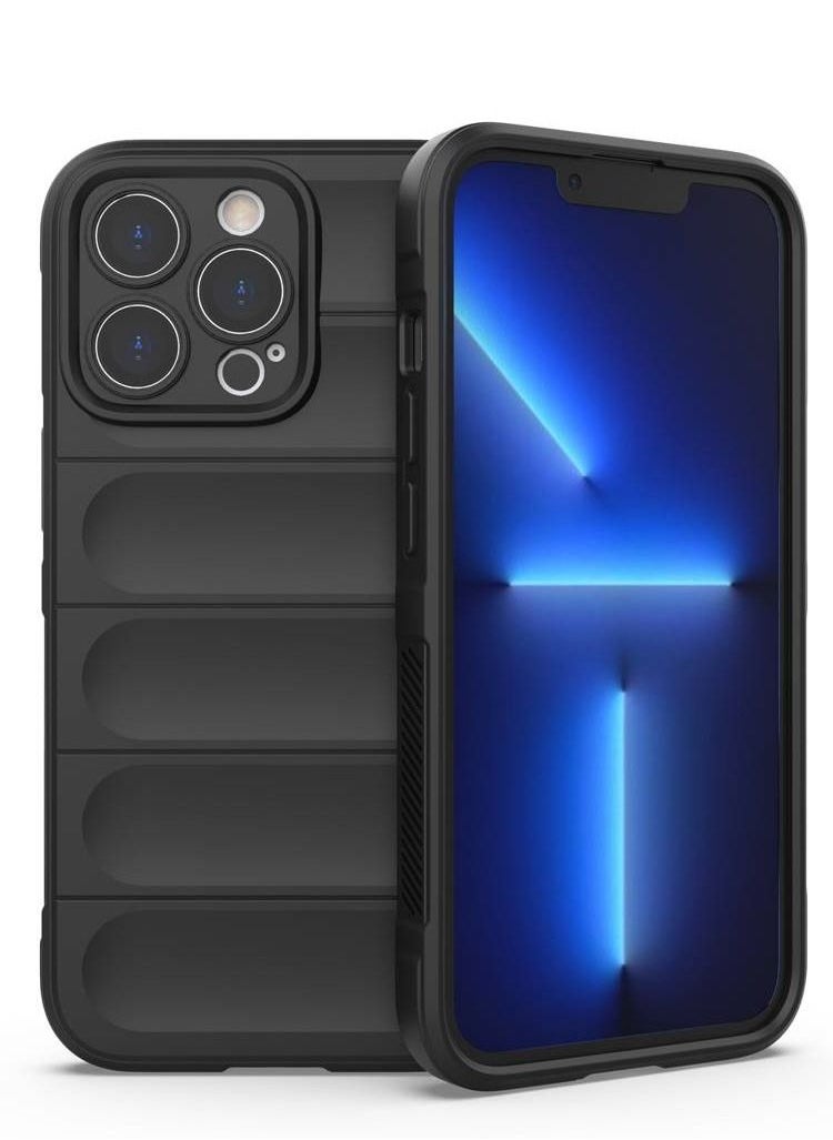 Generic - Magic Shield Tpu Silicone Shockproof Phone Case For Iphone 12 Pro Max (Black) - Image 1