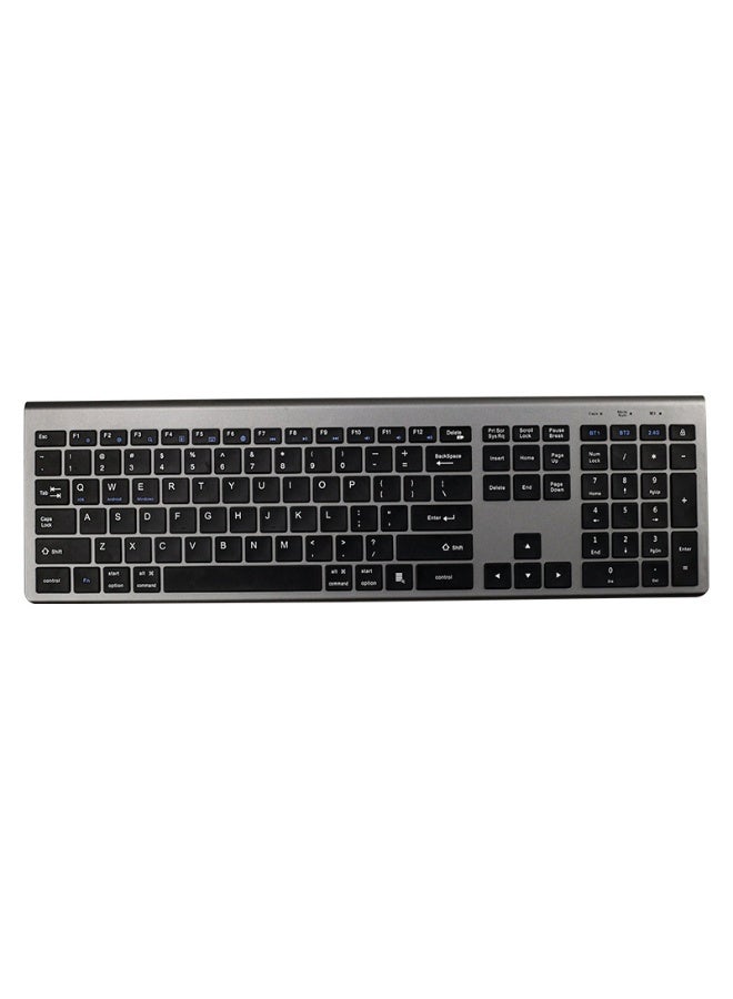Business Wireless Keyboard, 2.4G Bluetooth Rechargeable Dual-Mode, Waterproof & Silent Scissor Switch Keyboard