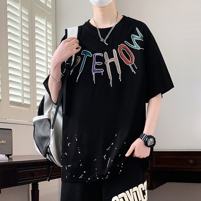 Junior High School Students 12-15 Years Old Boy Summer 13 Short-Sleeved T-Shirt 14 Cotton Half-Sleeved 16 Teenagers Big Children'S Clothes 17 - Image 1