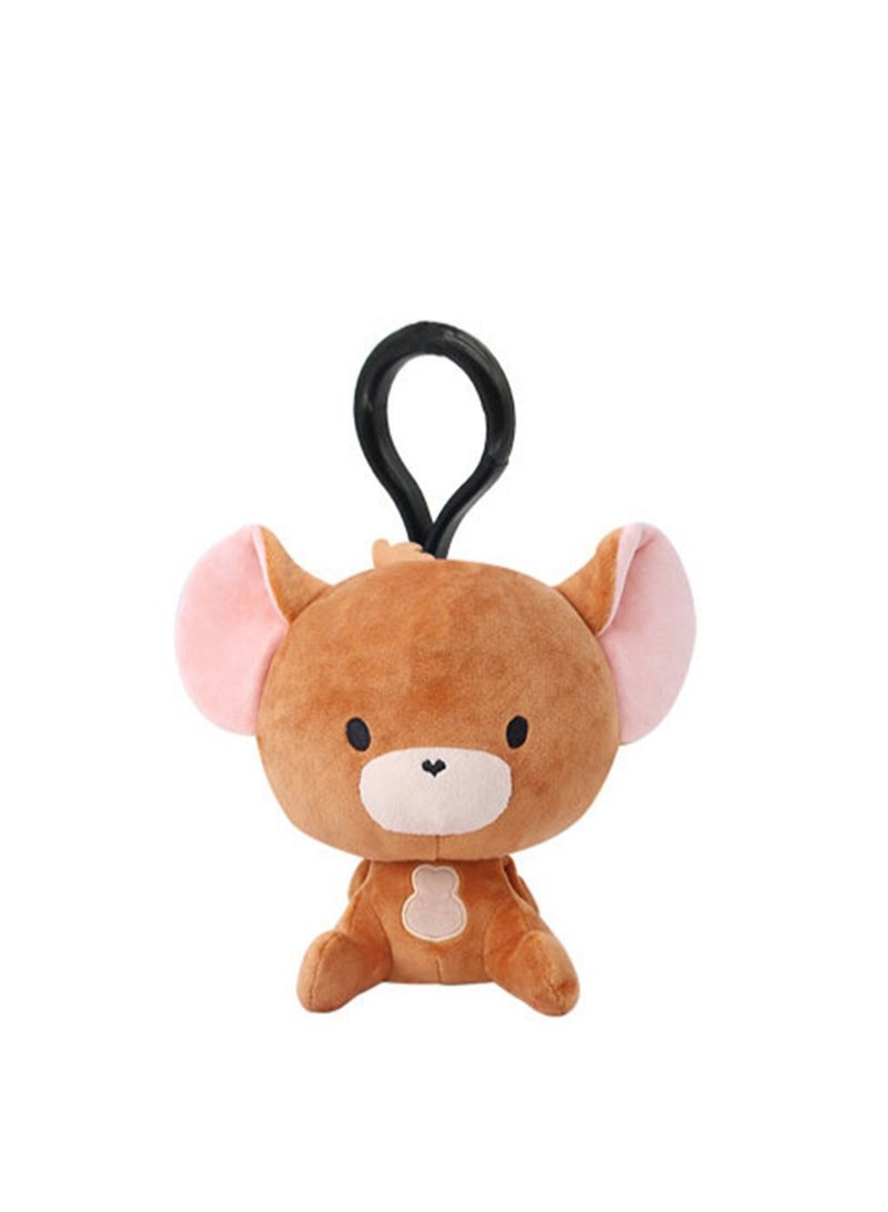 Creative Cute Plush Keychain, Cute Backpack Pendant, Suitable For Wallet Key Ring Decoration, (10cm Jerry Mouse Pendant)  - Image 1