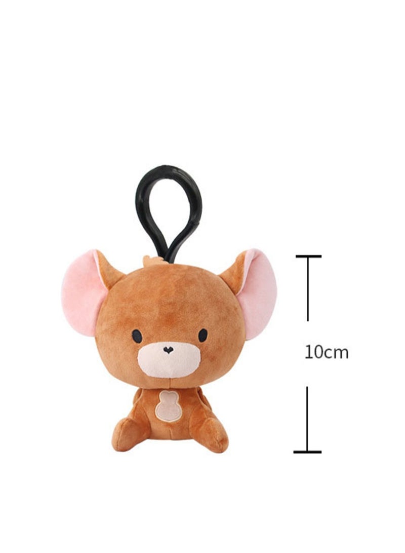 Creative Cute Plush Keychain, Cute Backpack Pendant, Suitable For Wallet Key Ring Decoration, (10cm Jerry Mouse Pendant)  - Image 2