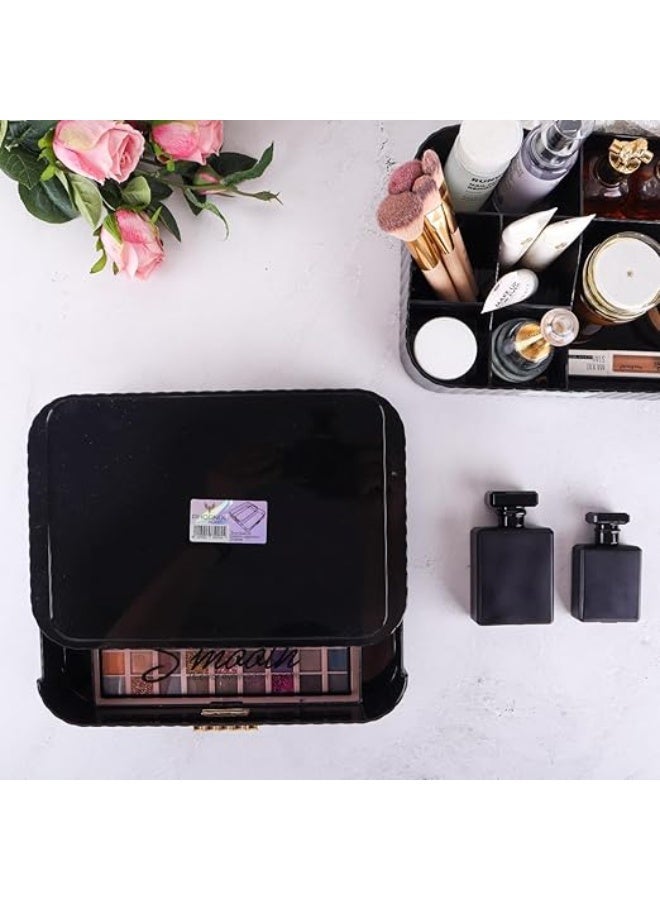 فينيكس ادراج تخزين منظم مكياج من الاكريليك، مستحضرات التجميل والعناية بالبشرة قابل للتكديس، لمستحضرات مكتب الزينة، خزانة الملابس، غرفة النوم، الحمام (درج) - Image 3