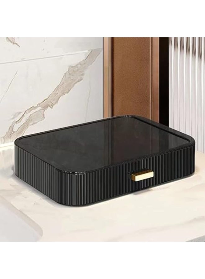 فينيكس ادراج تخزين منظم مكياج من الاكريليك، مستحضرات التجميل والعناية بالبشرة قابل للتكديس، لمستحضرات مكتب الزينة، خزانة الملابس، غرفة النوم، الحمام (درج) - Image 1