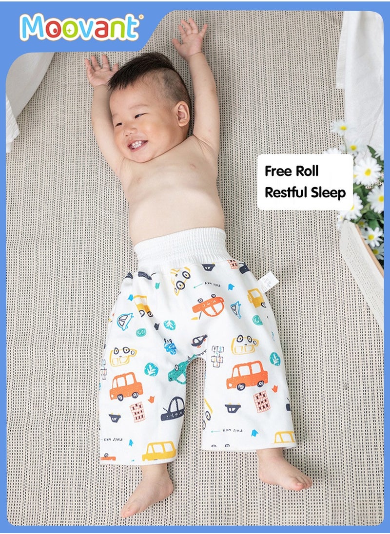 3PCS Toddler Baby Diaper Set, Baby Waterproof Diaper Skirt, Baby Nighttime Pure Cotton Breathable Leakproof Skirt, Washable and Reusable Bedwetting Training Pants, Suitable for 0-4 Years Old Children