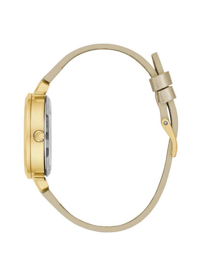 GUESS Women's Analog Quartz Gold Leather Strap Watch GW0535L4 - 38mm - Image 2