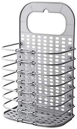 IF13 Wall Mounted Bathroom Hanging Mesh Laundry Basket Toiletry Organization Washing Bin Home Portable Magic Sticker Plastic Laundry Hamper Bag Multicolor - Image 2
