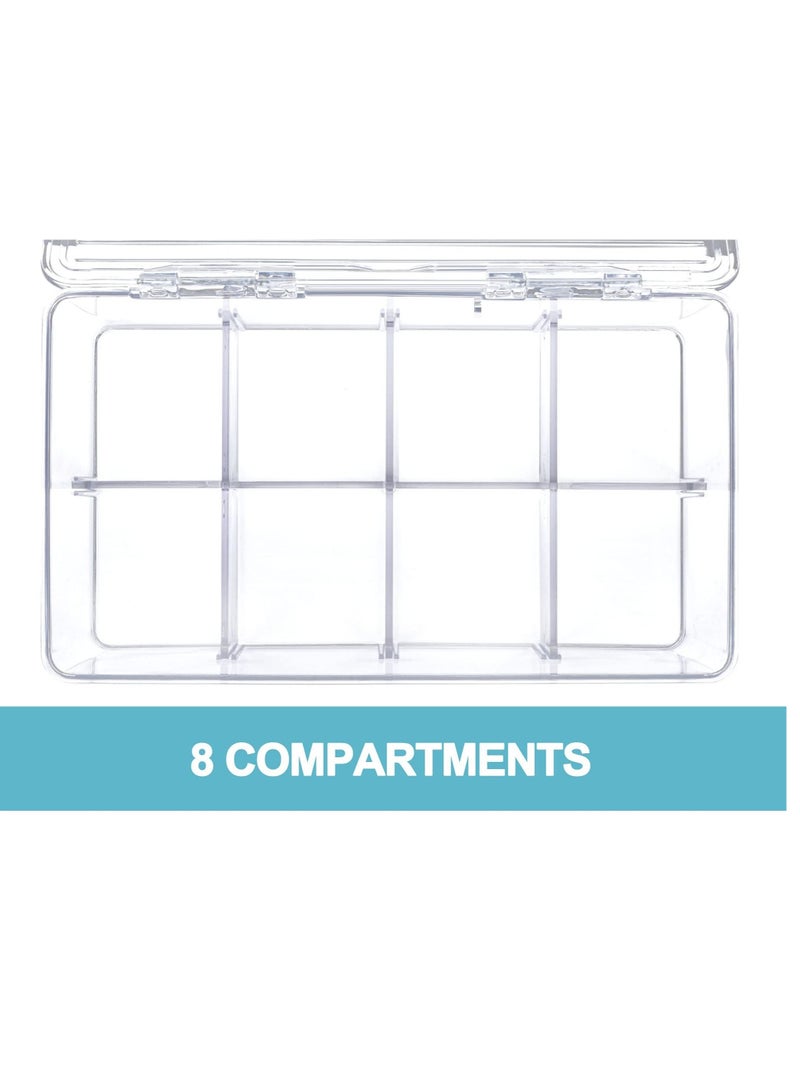 Y&D 2 Pack Stackable Tea Bag Organizer, Plastic Storage Box for Kitchen Pantry Cabinets and Countertops, Holder Bags, Coffee, Sugar Packets, Small Packets  - Image 4
