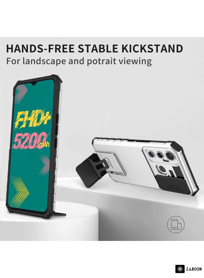 Zaboon Protective Case Cover For Infinix Hot 11 Stereoscopic Holder Sliding Camshield - Image 5