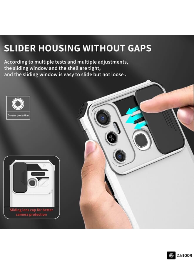 Zaboon Protective Case Cover For Infinix Hot 11 Stereoscopic Holder Sliding Camshield - Image 4