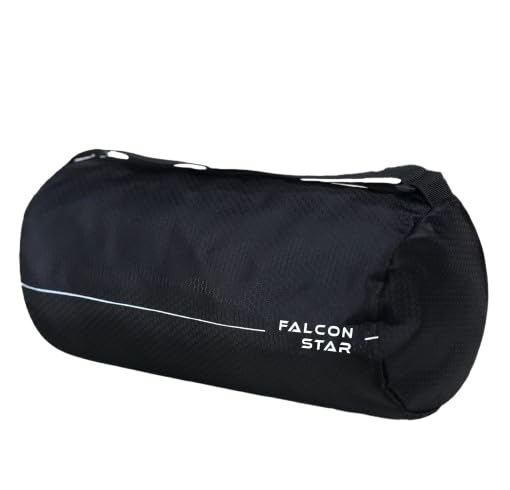 FALCONSTAR Duffle Polyester Bag for Men & Women | Adjustable Shoulder Strap | Multipurpose Gym & Travel Bag | Spacious Sports Kit & Carry Bag | Black - Image 5