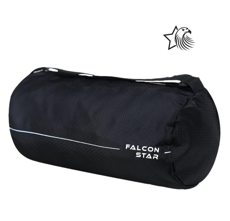 FALCONSTAR Duffle Polyester Bag for Men & Women | Adjustable Shoulder Strap | Multipurpose Gym & Travel Bag | Spacious Sports Kit & Carry Bag | Black - Image 4